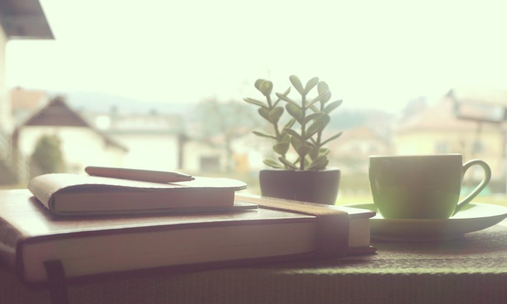 coffee, notebook, wooden