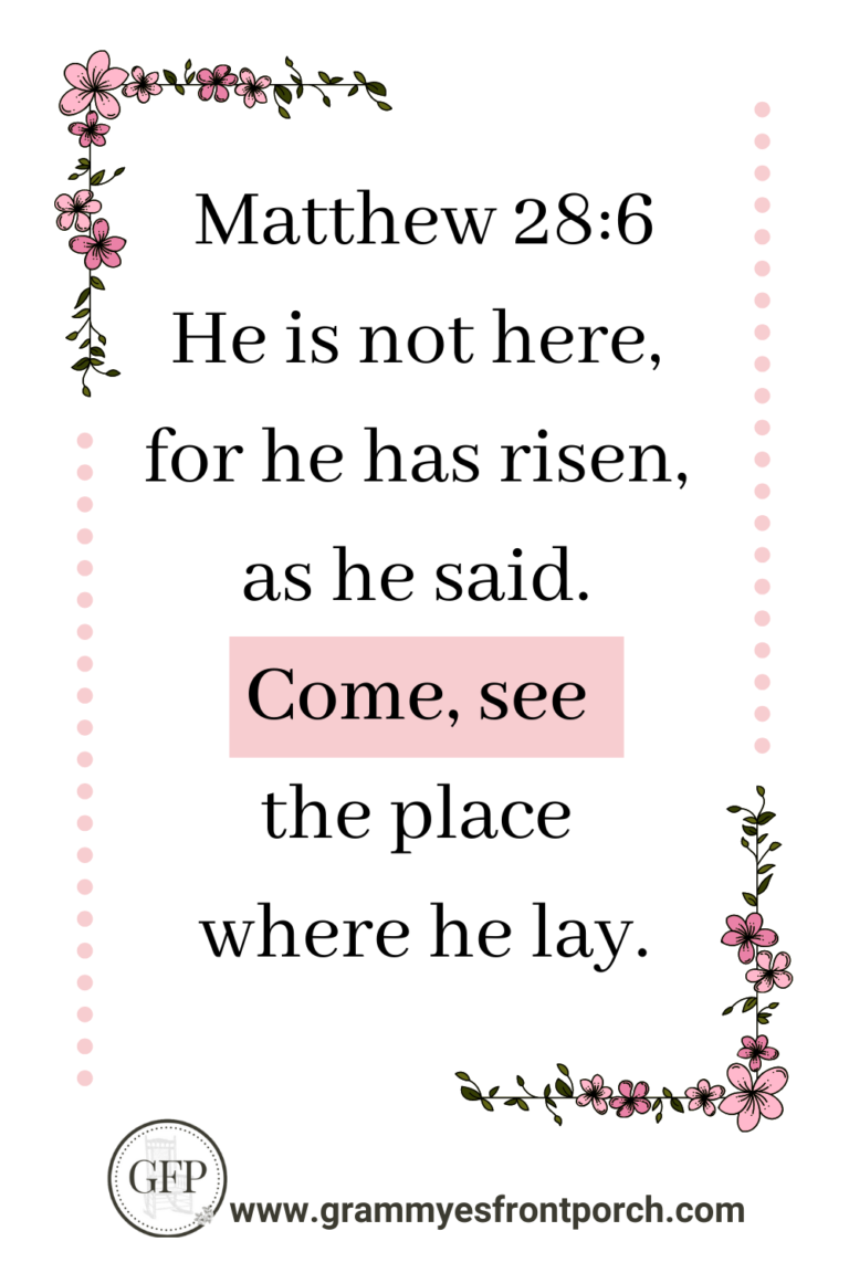 Pinterest Easter Matt 28_6 come, see