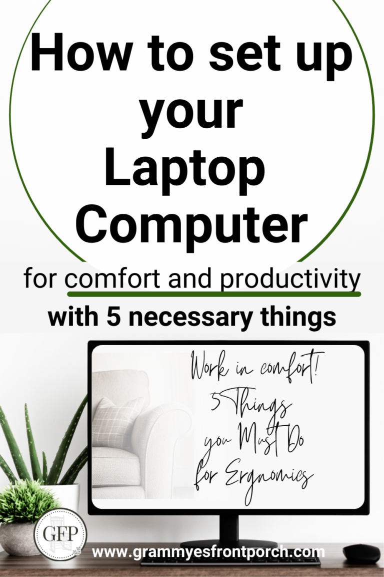 Pinterest Ergonomics set up laptop