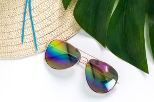 Beach hat and sunglasses