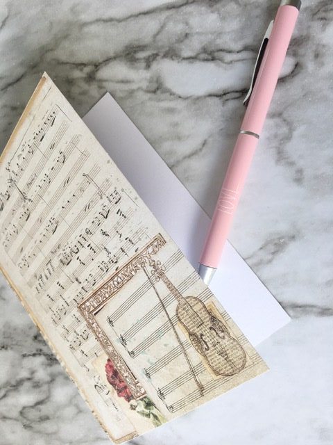 Music note, pink pen