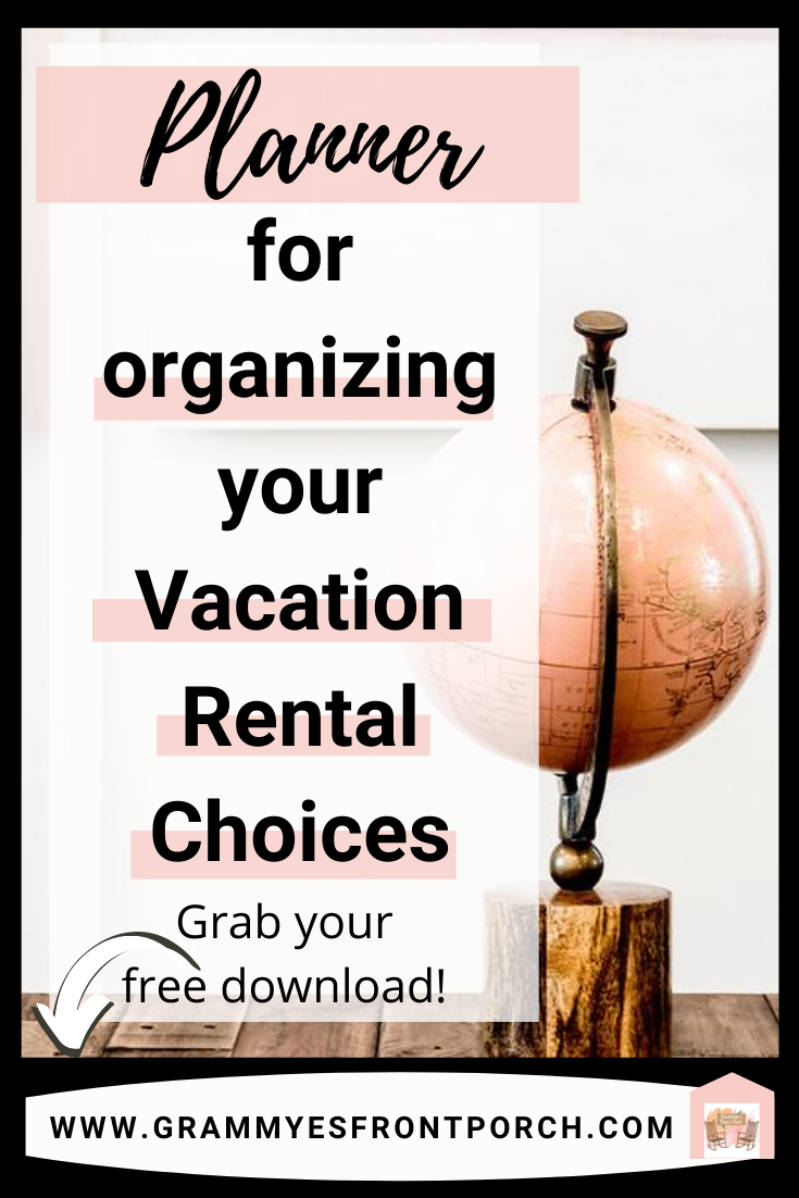 Pinterest Vacation Rental Planner Pink