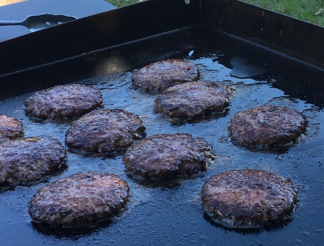 Blackstone Griddle juicy hamburgers