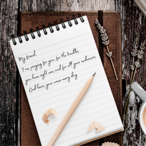 Journaling written prayer