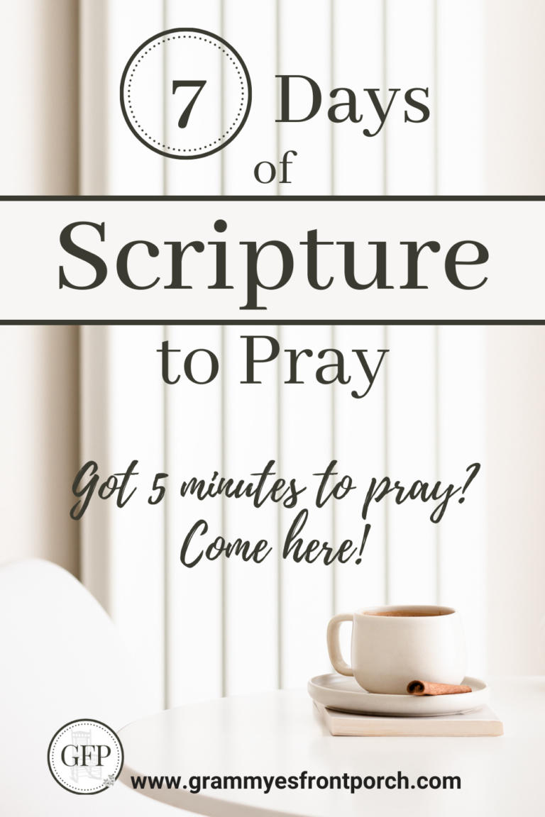 7 Days of Scripture to Pray come here