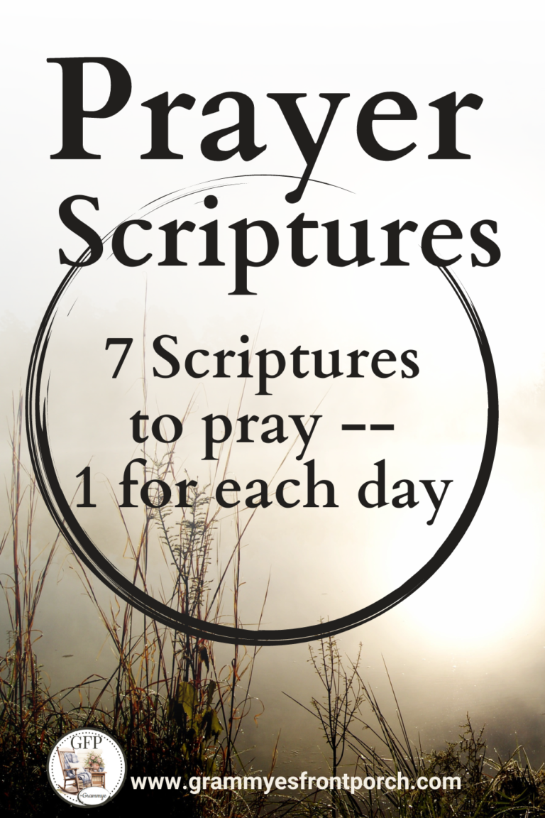 Pinterest Prayer Scriptures 1 for each day