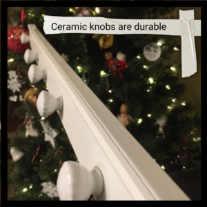 Christmas stocking hanger Ceramic knobs are durable