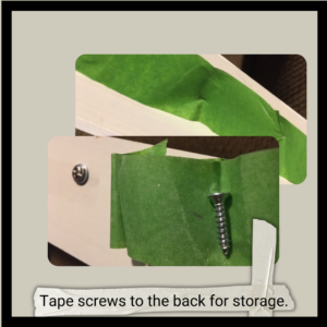 Christmas stocking hanger tape screws to back