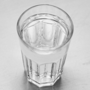 Inert glass of water