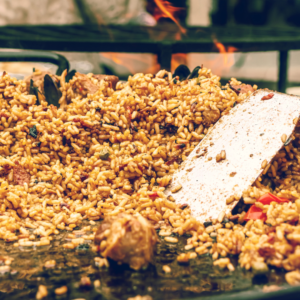 Cooking fried rice