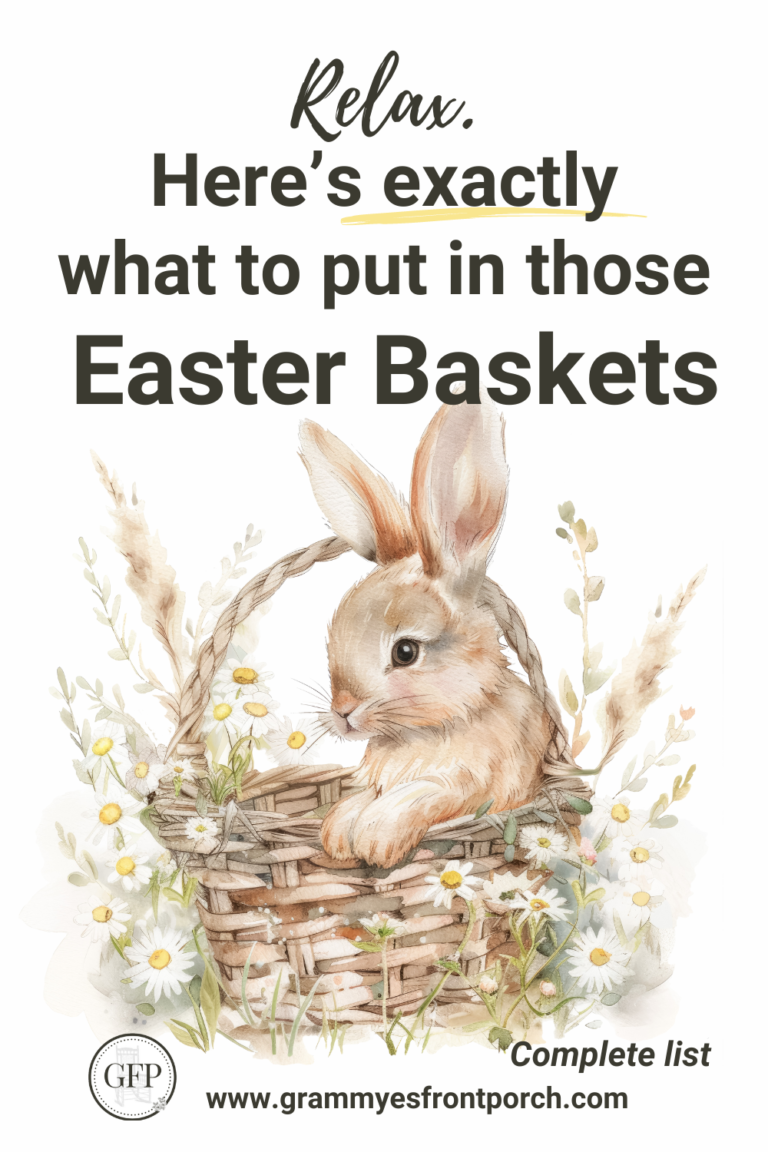 Pinterest Easter bunny in basket