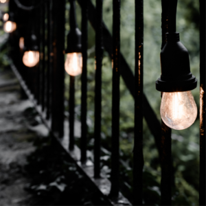 Lights on the railing