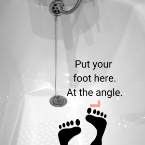 Put your foot here