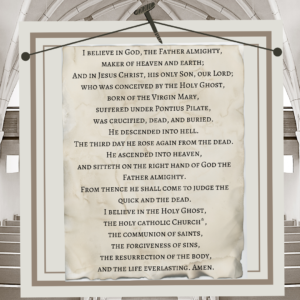 Church Gift Apostles' Creed sign