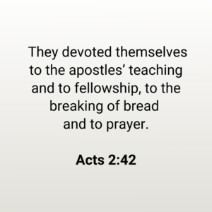 Church verse Acts 2 42