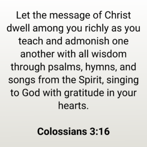 Church verse Col 3 16