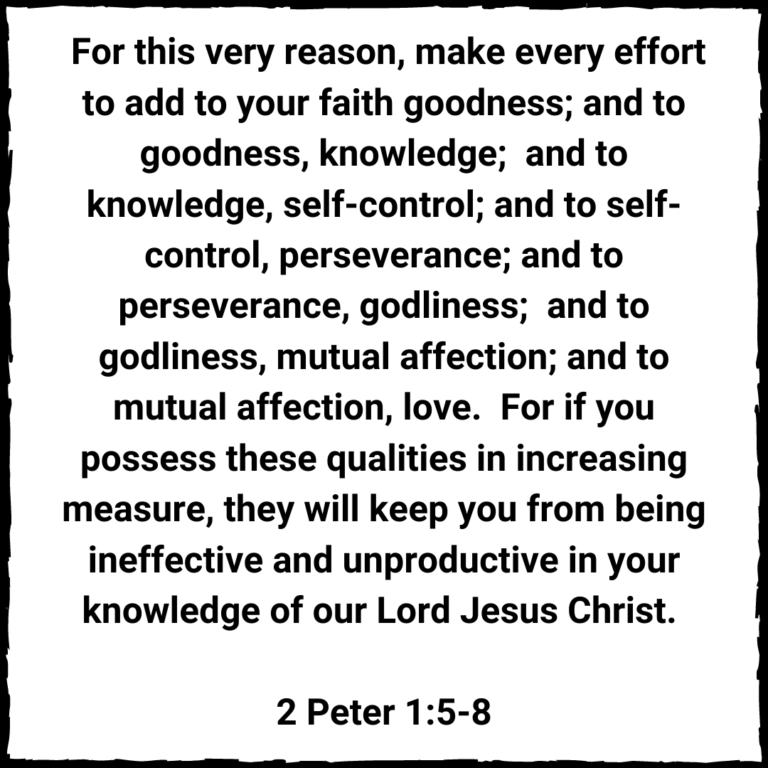 2 Peter 1 5-8 Verse