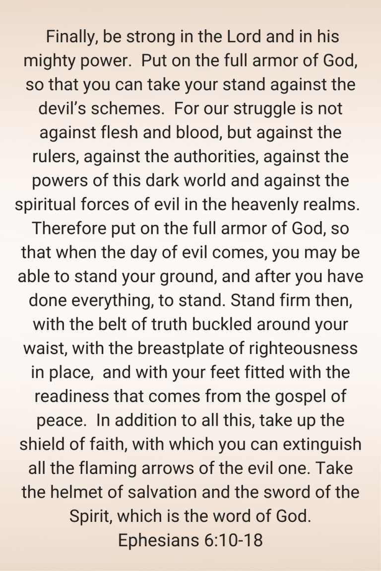 Armor of God Eph 6 10-18