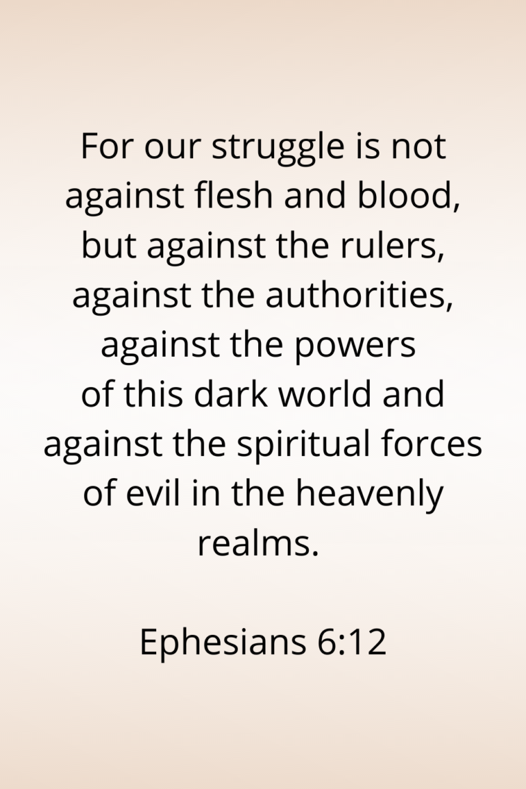 Our Struggle is NOT Eph 612