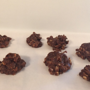 Chocolate Cookies on paper square