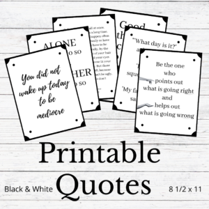 Printable Quotes Black & White