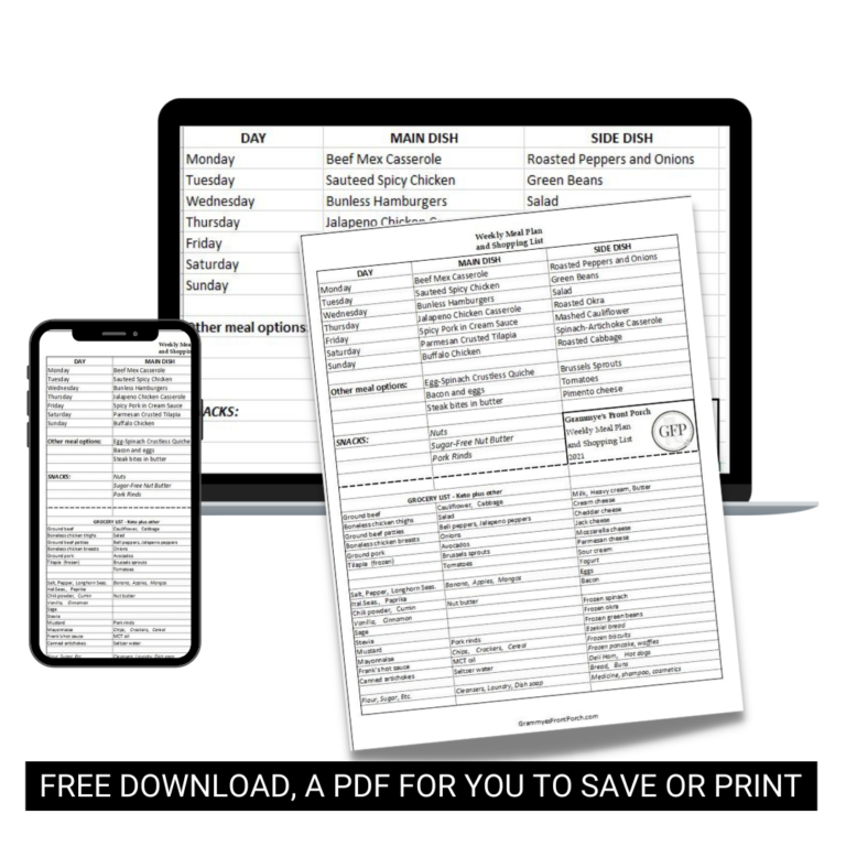 Mockup for Meal Plan & Shopping List 2021 Image