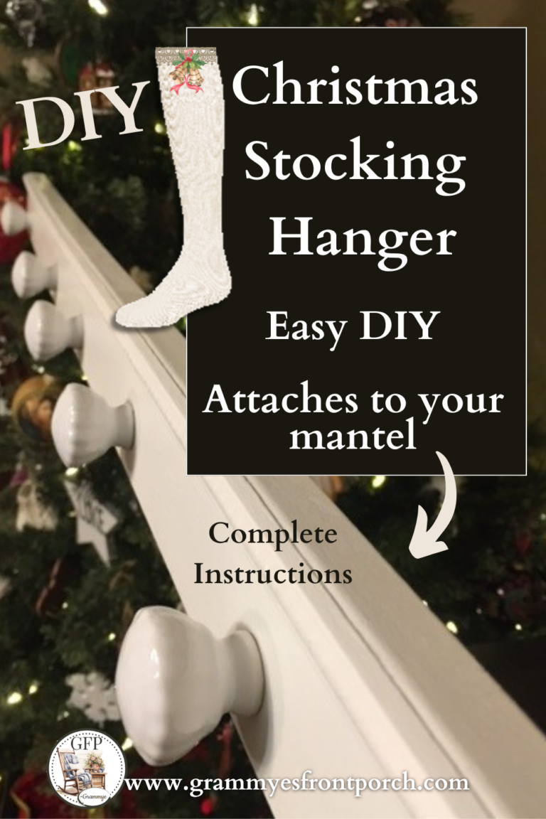 Pinterest Christmas Stocking Hanger DIY attaches to mantel