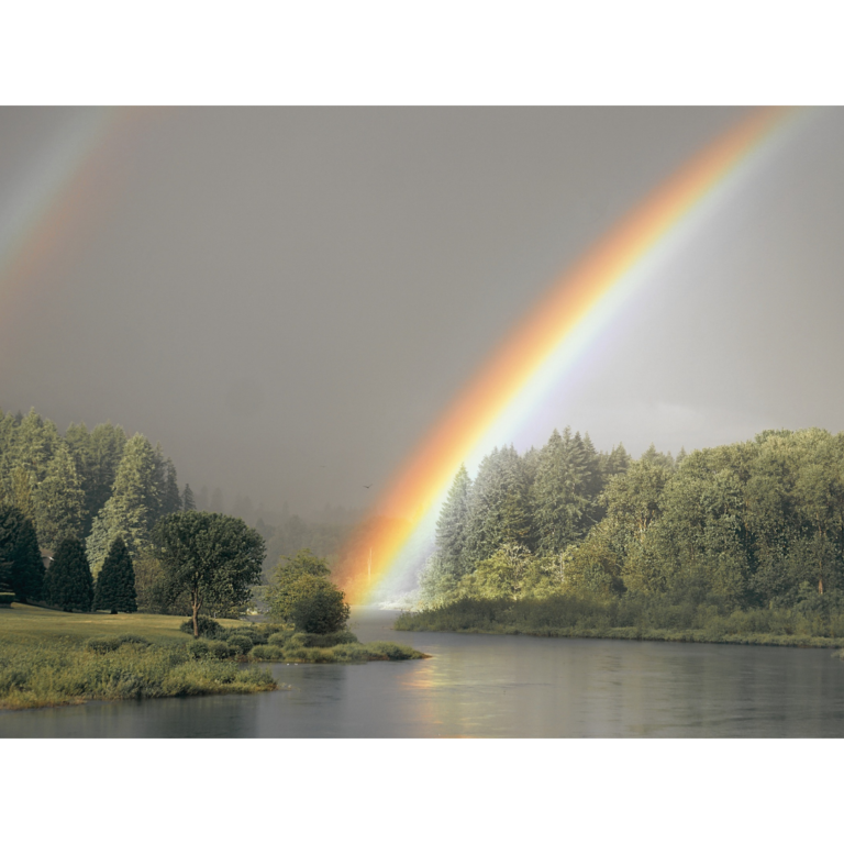 Rainbow over lake GFP