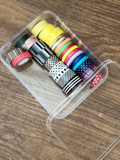 Clear storage washi tape 1