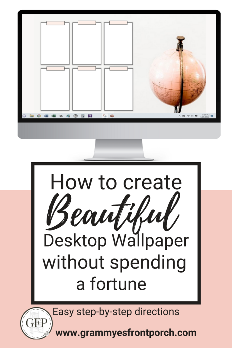 Pinterest Desktop Wallpaper how to create without spending