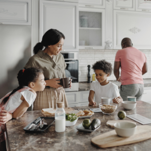 Kitchen table Family breakfast