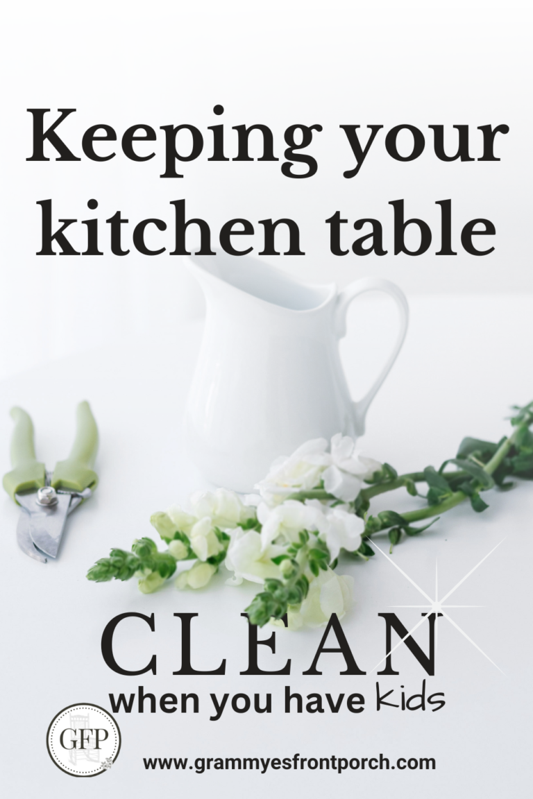 Pinterest Kitchen table clean with kids