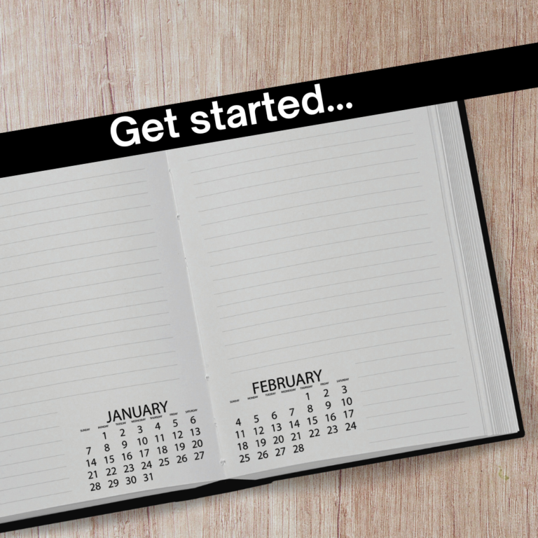 Happy New Day Get Started Calendar