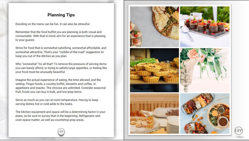 Buffet Inside Page Image