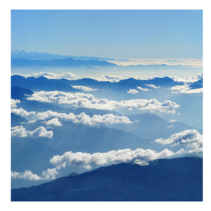 Aerial view clouds