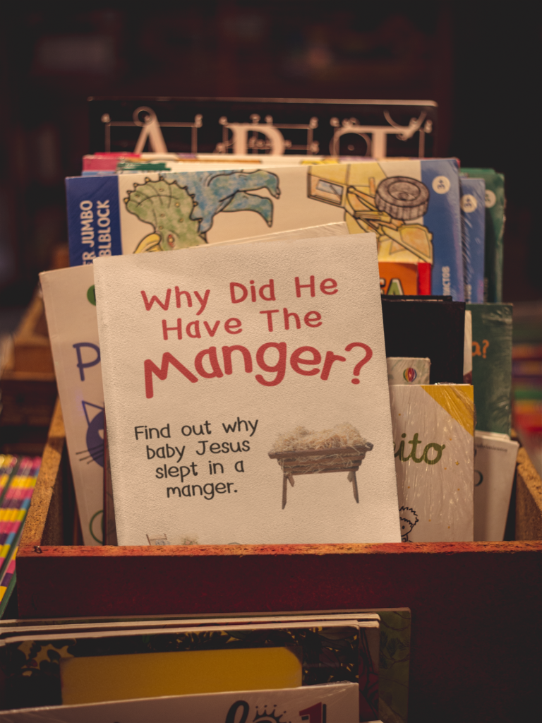 Christmas Manger Book older in book box