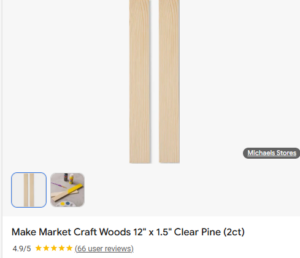 Wood legs - candle holders 1 x 2 inches