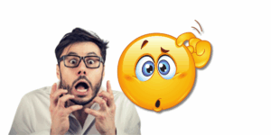 What haunts you scared man and emoji