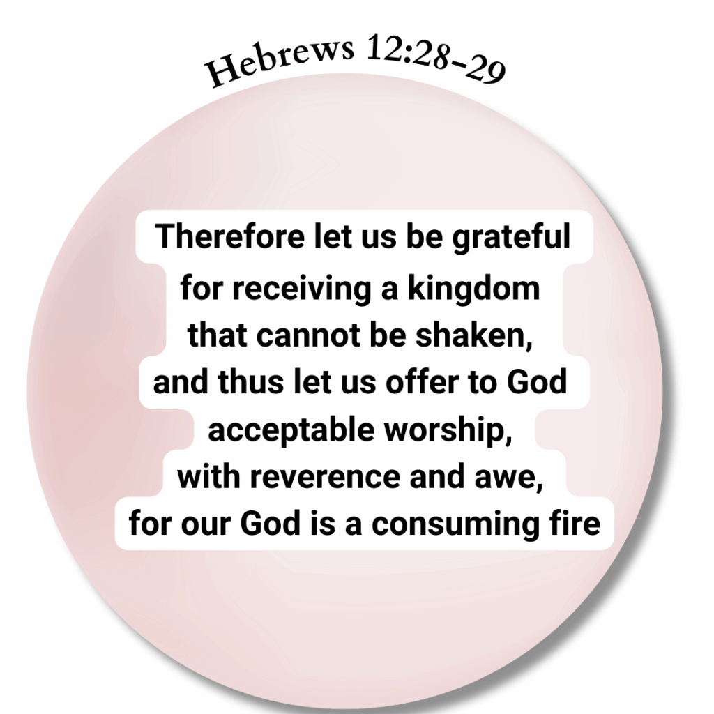 Hebrews 12 28-29