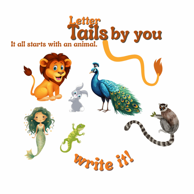 Letter Tails By You Animals Write It