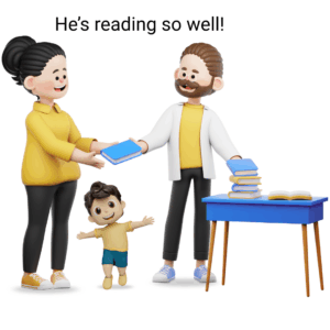 Read He's reading so well