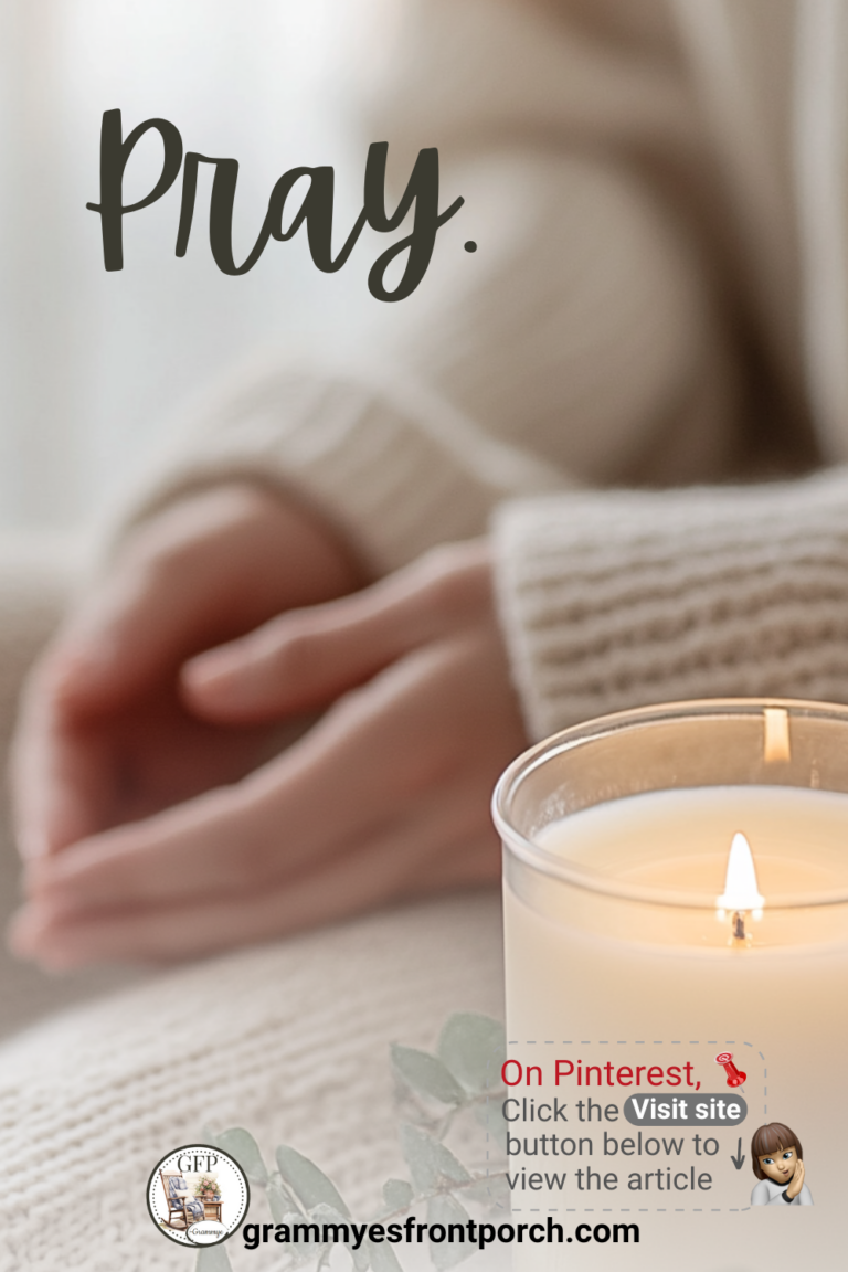 Pinterest PRAY folded hands, candle