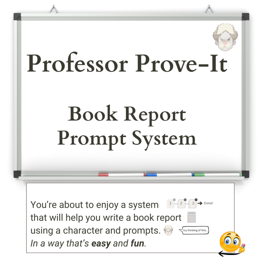 Professor Prove It Title board and promise